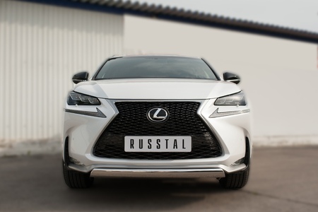 Защита переднего бампера d75х42 дуга RUSSTAL Lexus NX 200t F Sport (2015-2016) LNXZ-002137