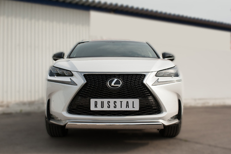 Защита переднего бампера d75х42 дуга RUSSTAL Lexus NX 200t F Sport (2015-2016) LNXZ-002137