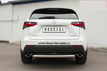 Защита заднего бампера d63 дуга RUSSTAL Lexus NX 200t F Sport (2015-2016) LNXZ-002142