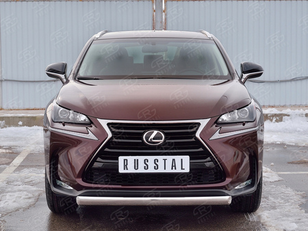 Защита переднего бампера d75х42 дуга RUSSTAL Lexus NX 200 (кроме F-Sport) (2014-2016) LNXZ-002573