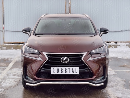 Защита переднего бампера d42 волна RUSSTAL Lexus NX 200 (кроме F-Sport) (2014-2016) LNXZ-002574