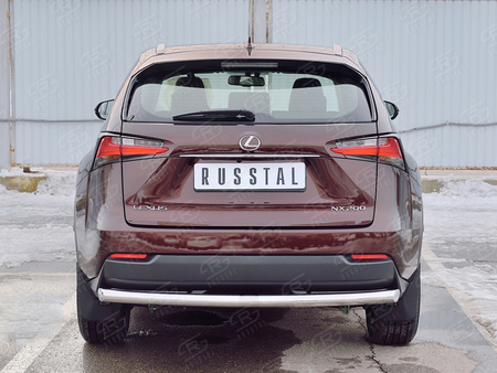 Защита заднего бампера d63 дуга RUSSTAL Lexus NX 200 (кроме F-Sport) (2014-2016) LNXZ-002584