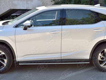 Пороги труба d75х42 овал с проступью RUSSTAL Lexus RX200t (2015-2021) LRX2O-002372