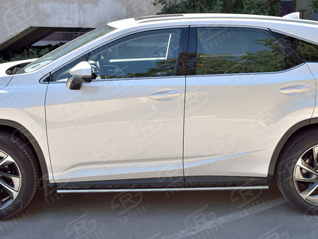 Пороги труба d75х42 овал с проступью RUSSTAL Lexus RX200t (2015-2021) LRX2O-002372