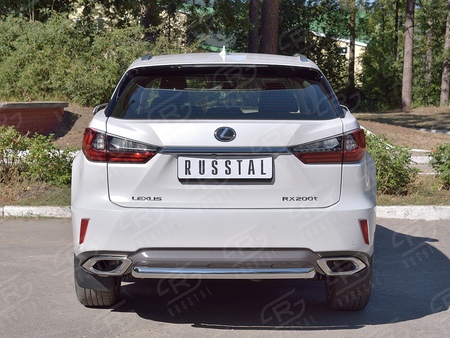 Защита заднего бампера d63 дуга RUSSTAL Lexus RX200t (2015-2021) LRX2Z-002374