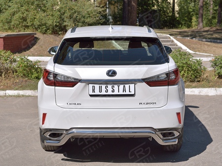 Защита заднего бампера d63 на RUSSTAL Lexus RX200t (2015-2021) LRX2Z-002376