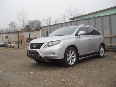 Кенгурятник d57 низкий с защитой картера Lexus RX 350 (2009-2012) LRX35003