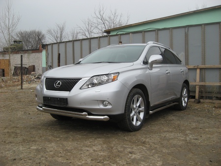 Защита переднего бампера d76+d57 двойная Lexus RX 350 (2009-2012) LRX35005