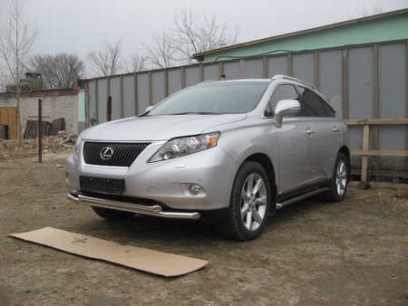 Защита переднего бампера d57+d57 двойная Lexus RX 350 (2009-2012) LRX35007