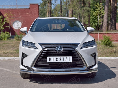 Защита переднего бампера d63 секция RUSSTAL Lexus RX 350L (кроме F-Sport) (2018-2021) LRX3Z-003215