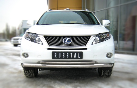 Защита переднего бампера d76х42 RUSSTAL Lexus RX (2009-2012) LRXZ-000401