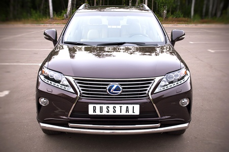 Защита переднего бампера d63х42 RUSSTAL Lexus RX (2009-2012) LRXZ-000403