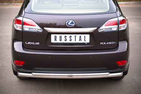 Защита заднего бампера d63х42 RUSSTAL Lexus RX (2009-2012) LRXZ-000410