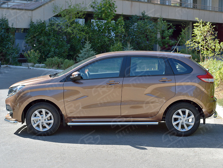 Пороги труба d63 вариант 1 RUSSTAL Lada X-Ray (2015-2025) LXRT-0023891