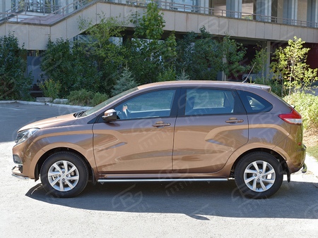 Пороги труба d42 вариант 3 RUSSTAL Lada X-Ray (2015-2025) LXRT-0023903