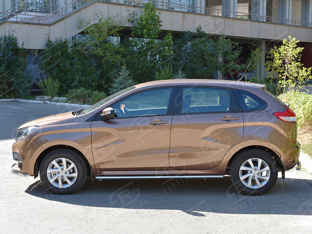 Пороги труба d42 вариант 3 RUSSTAL Lada X-Ray (2015-2025) LXRT-0023903