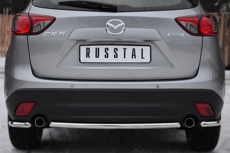 Защита заднего бампера уголки d42 RUSSTAL Mazda CX-5 (2011-2016) M5Z-001141