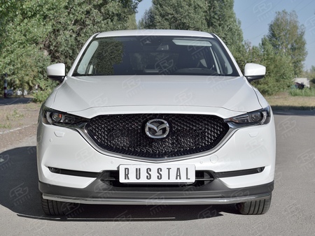 Защита переднего бампера d42 секции RUSSTAL Mazda CX-5 (2017-2024) M5Z-002789