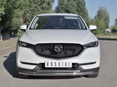 Защита переднего бампера d63 секции-d42 дуга RUSSTAL Mazda CX-5 (2017-2024) M5Z-002792