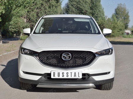 Защита переднего бампера d75х42 дуга RUSSTAL Mazda CX-5 (2017-2024) M5Z-002793