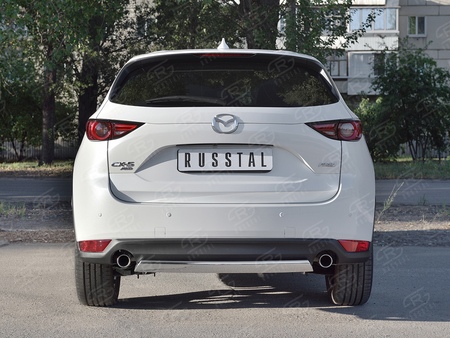 Защита заднего бампера d75х42 дуга RUSSTAL Mazda CX-5 (2017-2024) M5Z-002801