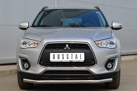 Защита переднего бампера d63 секции RUSSTAL Mitsubishi ASX (2012-2016) MASZ-001322