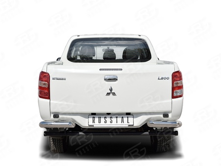 Защита заднего бампера уголки d76 секции RUSSTAL Mitsubishi L200 (2014-2019) ML2Z-002254