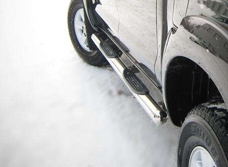 Пороги труба d76 с накладками вариант 3 RUSSTAL Mitsubishi L200 (2010-2013) MLT-0011263