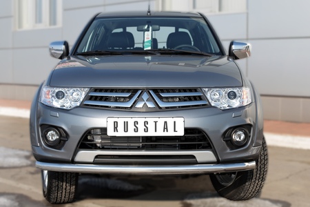 Защита переднего бампера d63 секции RUSSTAL Mitsubishi L200 (2014-2019) MLZ-002034