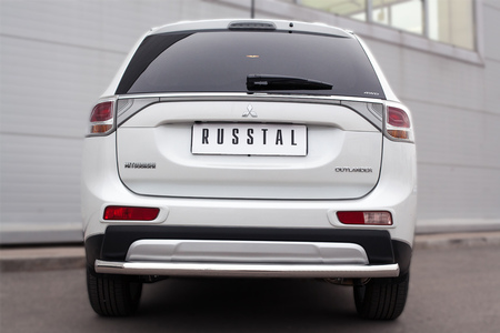Защита заднего бампера d63 секции RUSSTAL Mitsubishi Outlander (2014-2019) MORZ-001906