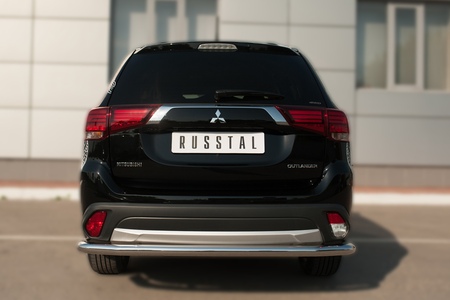 Защита заднего бампера d63 секции RUSSTAL Mitsubishi Outlander (2015-2017) MOZ-002115