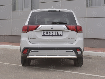 Защита заднего бампера d63 дуга RUSSTAL Mitsubishi Outlander (2018-2023) MOZ-003209