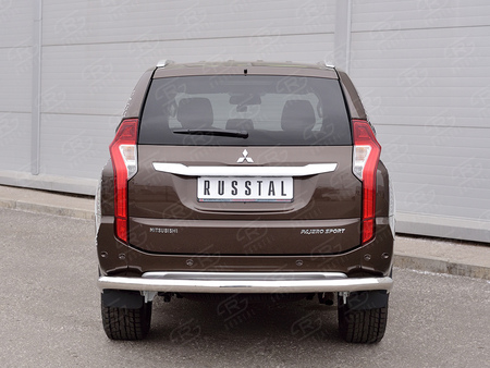 Защита заднего бампера d76 секции RUSSTAL Mitsubishi Pajero Sport (2016-2021) MPJSZ-002488
