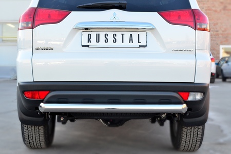 Защита заднего бампера d76 дуга RUSSTAL Mitsubishi Pajero Sport (2013-2015) MPSZ-001585