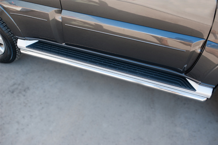 Защита порогов d42 RUSSTAL Mitsubishi Pajero (2014-2025) MPT-002047