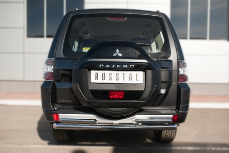 Защита заднего бампера d63 дуга d42х2 дуга RUSSTAL Mitsubishi Pajero (2014-2024) MPZ-002049