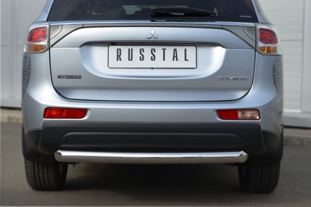 Защита заднего бампера d76 дуга RUSSTAL Mitsubishi Outlander (2012-2014) MRZ-001058