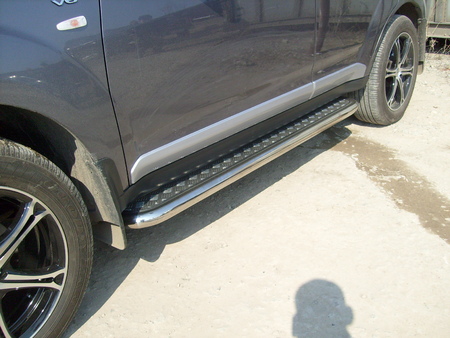 Защита порогов d42 с листом Mitsubishi Outlander XL (2007-2010) MXL010