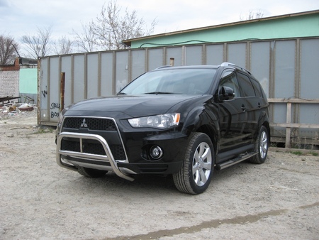 Кенгурятник d57 низкий  Mitsubishi Outlander XL (2010-2012) MXL10-002