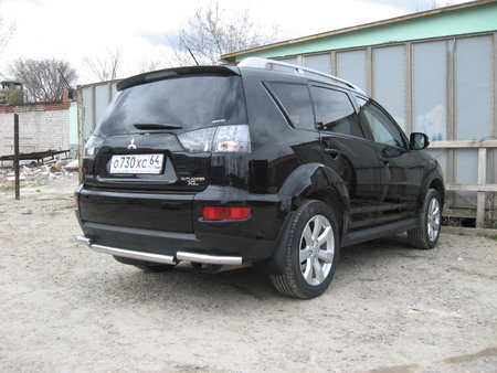 Защита заднего бампера d57 Mitsubishi Outlander XL (2010-2012) MXL10-011