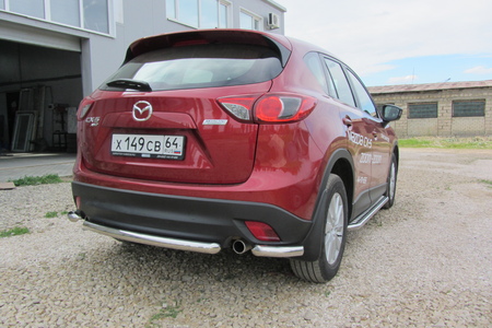 Защита заднего бампера d57 Mazda CX-5 (2011-2017) MZCX5-007