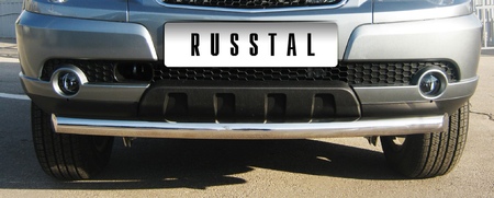 Защита переднего бампера d76 дуга RUSSTAL Chevrolet Niva (2002-2009) NCZ-000181