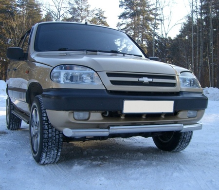 Защита переднего бампера d63 RUSSTAL Chevrolet Niva (2002-2009) NCZ-000182