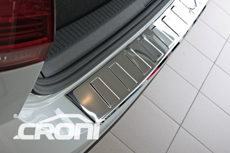 Накладка на задний бампер Croni трапеция зеркальная Nissan X Trail (2015-2018) NI21SZ2S