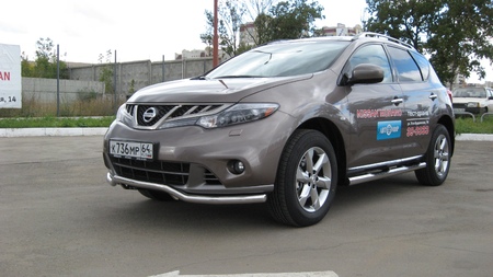 Защита переднего бампера d57 волна Nissan Murano (2011-2016) NIM11001