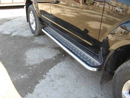 Защита порогов d57 с листом Nissan Pathfinder (2011-2014) NIP11-005