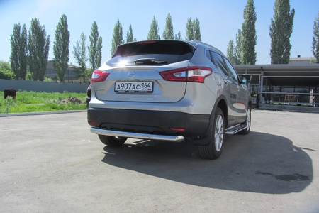 Защита заднего бампера d76 Nissan Qashqai (2014-2024) NIQ14-007