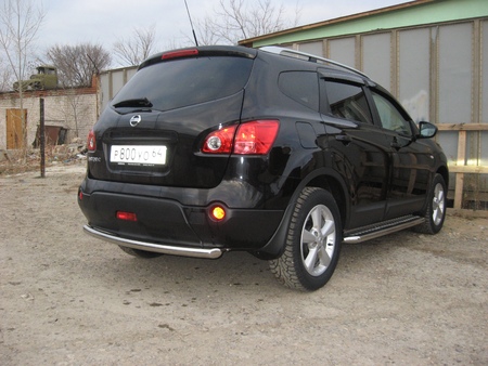 Защита заднего бампера d57 Nissan Qashqai+2 (2007-2011) NIQ2014