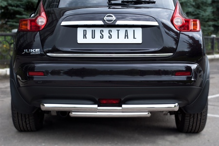 Защита заднего бампера d63х42/42 ступень RUSSTAL Nissan Juke 4X4 (2010-2014) NJ4Z-000885