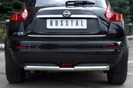 Защита заднего бампера d63х42 ступень RUSSTAL Nissan Juke 4X4 (2010-2014) NJ4Z-000886